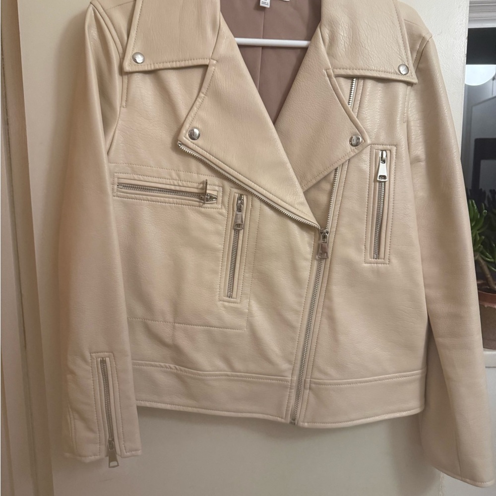 Elizabeth and James Off-White Leather Jacket